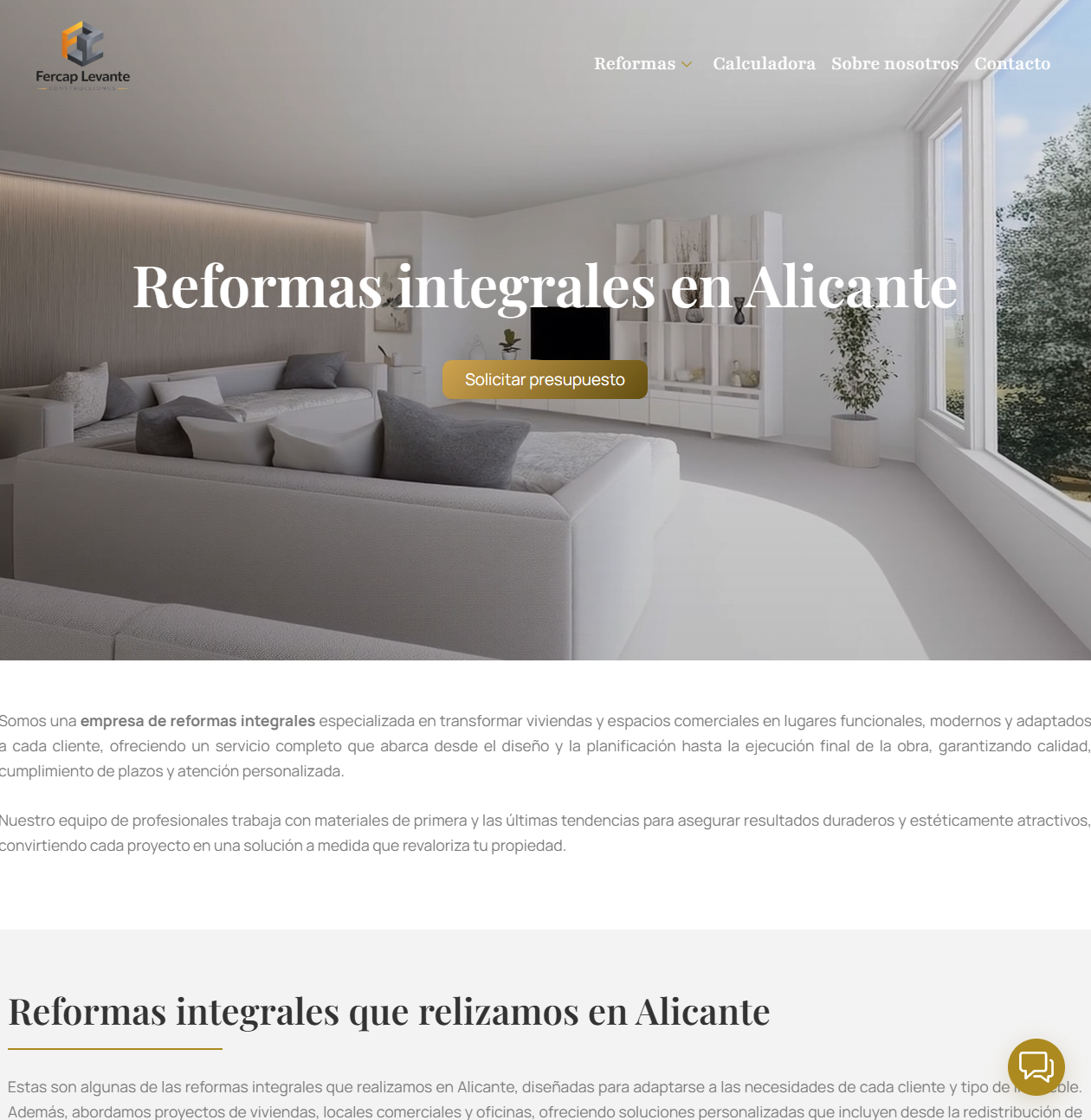 Diseño web para reformas integrales